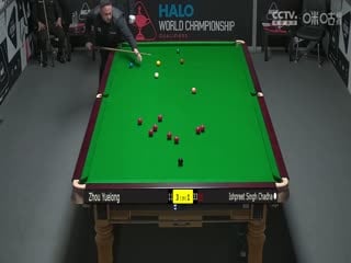 斯诺克世锦赛资格赛96进64及64进32 周跃龙5-4辛格·查达(第一阶段) 20250413