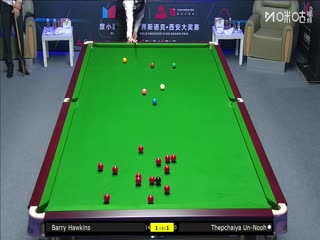 2025斯诺克西安大奖赛32进16 塔猜亚·乌努2-5巴里·霍金斯 20251009